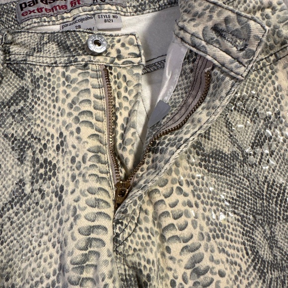 Parasuco Jeans Extreme Fit Women's Snakeskin Print Style# 8121 Size 28 Y2K Club - Picture 4 of 11
